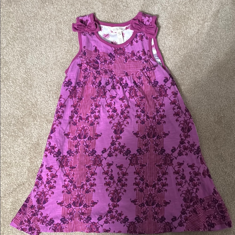 Pink Floral Sleeveless Dress